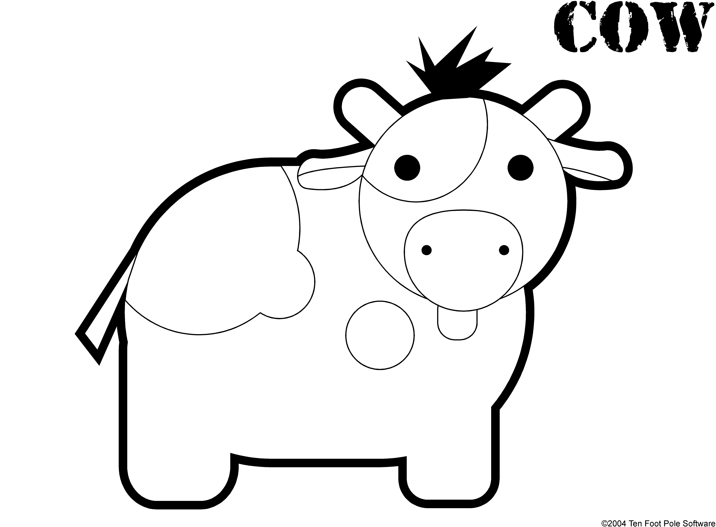 Dibujo para colorear: Vaca (Animales) #13218 - Dibujos para Colorear e Imprimir Gratis