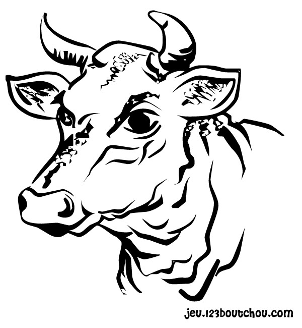 Dibujo para colorear: Vaca (Animales) #13249 - Dibujos para Colorear e Imprimir Gratis