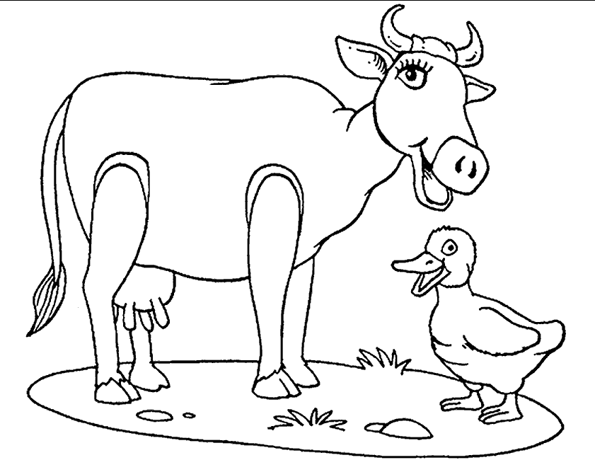 Dibujo para colorear: Vaca (Animales) #13258 - Dibujos para Colorear e Imprimir Gratis