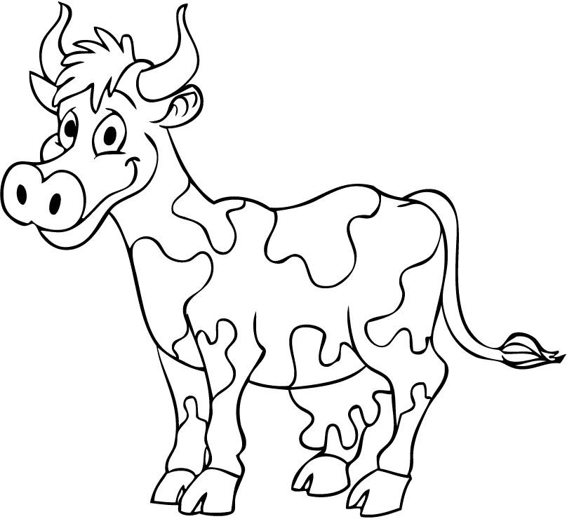 Dibujo para colorear: Vaca (Animales) #13286 - Dibujos para Colorear e Imprimir Gratis