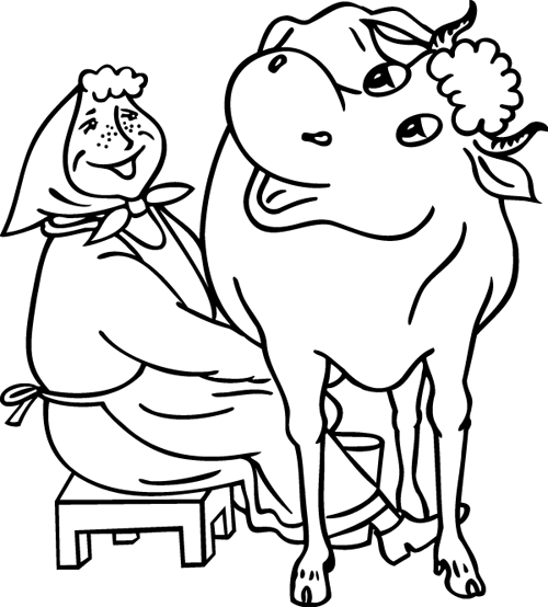 Dibujo para colorear: Vaca (Animales) #13297 - Dibujos para Colorear e Imprimir Gratis