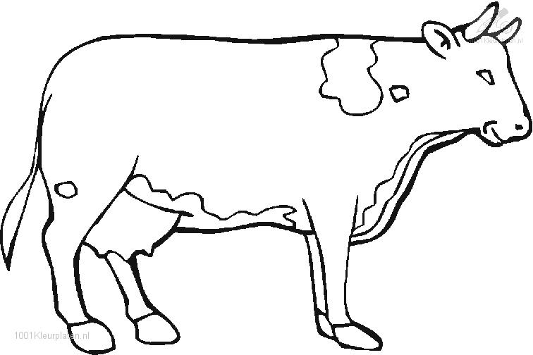 Dibujo para colorear: Vaca (Animales) #13319 - Dibujos para Colorear e Imprimir Gratis