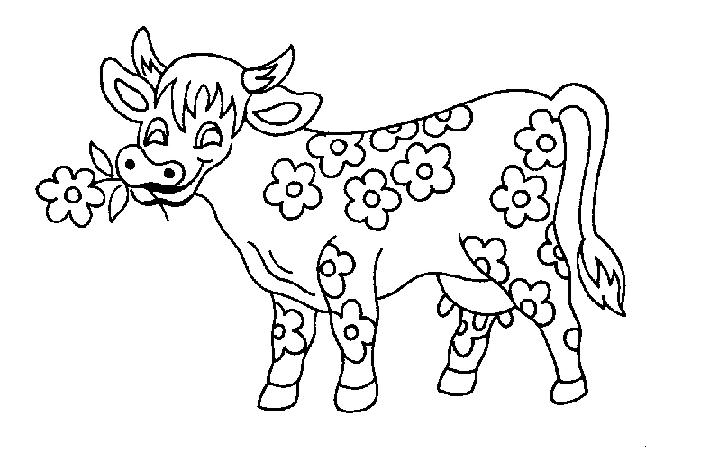 Dibujo para colorear: Vaca (Animales) #13326 - Dibujos para Colorear e Imprimir Gratis