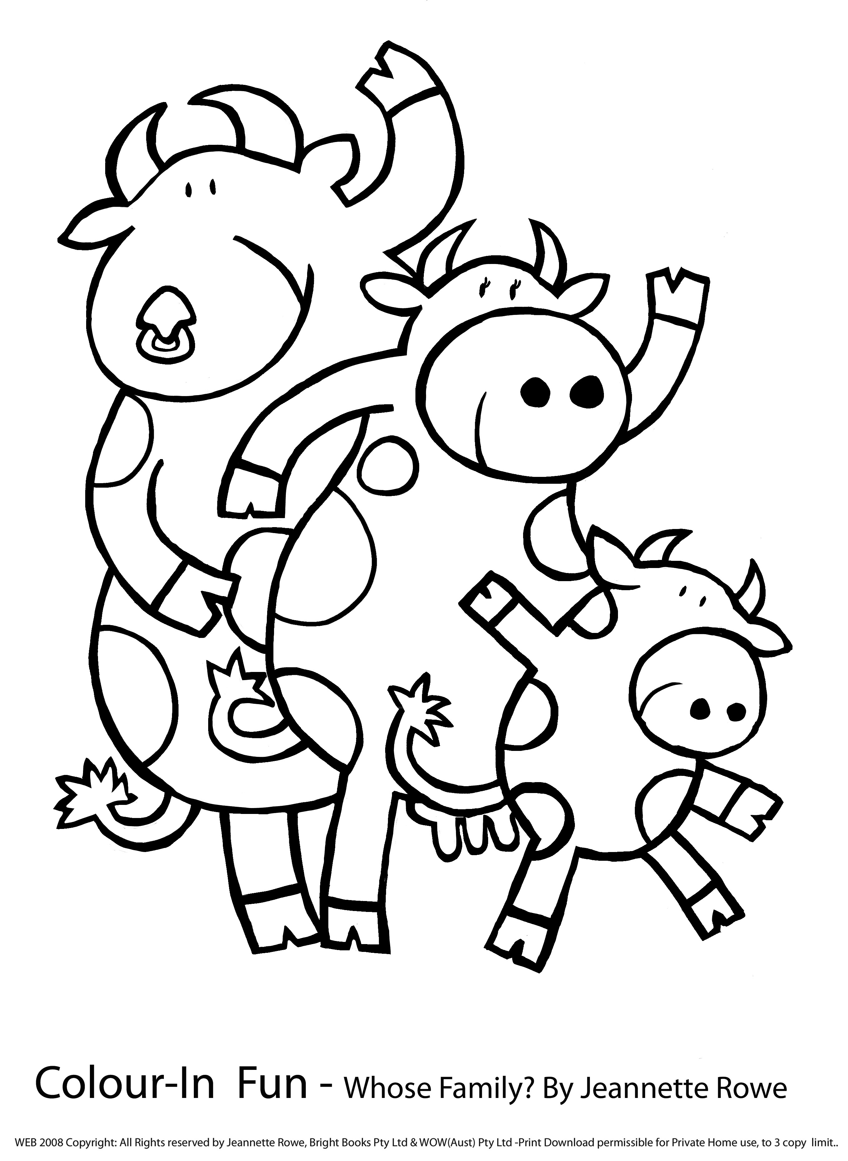 Dibujo para colorear: Vaca (Animales) #13327 - Dibujos para Colorear e Imprimir Gratis
