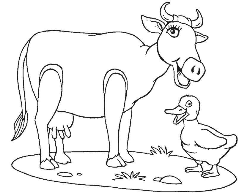 Dibujo para colorear: Vaca (Animales) #13329 - Dibujos para Colorear e Imprimir Gratis