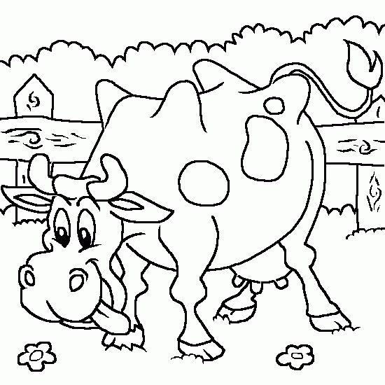 Dibujo para colorear: Vaca (Animales) #13363 - Dibujos para Colorear e Imprimir Gratis