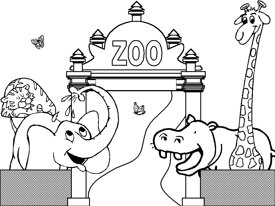 Dibujo para colorear: Zoo (Animales) #12783 - Dibujos para Colorear e Imprimir Gratis