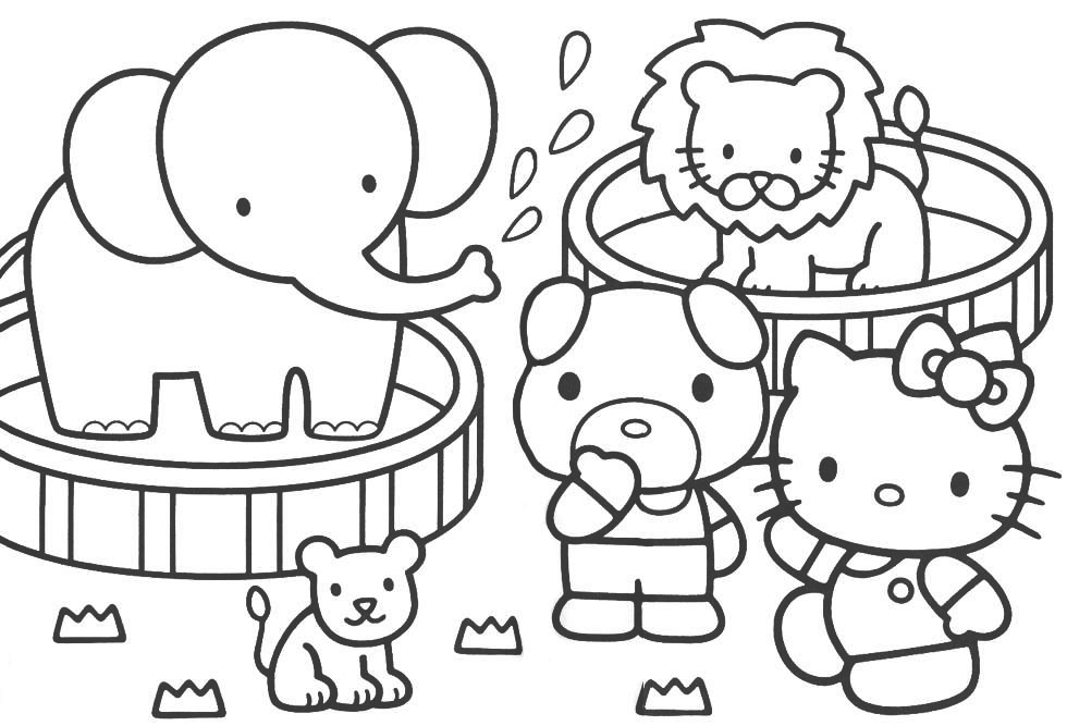 Dibujo para colorear: Zoo (Animales) #12790 - Dibujos para Colorear e Imprimir Gratis