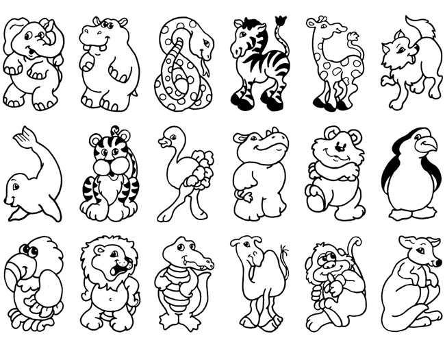 Dibujo para colorear: Zoológico (Animales) #12640 - Dibujos para Colorear e Imprimir Gratis