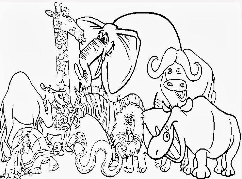 Dibujo para colorear: Zoológico (Animales) #12725 - Dibujos para Colorear e Imprimir Gratis