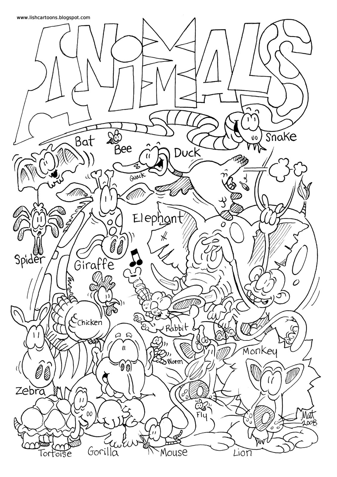 Dibujo para colorear: Zoológico (Animales) #12740 - Dibujos para Colorear e Imprimir Gratis