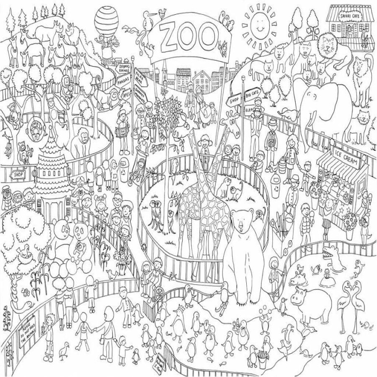 Dibujo para colorear: Zoológico (Animales) #12794 - Dibujos para Colorear e Imprimir Gratis