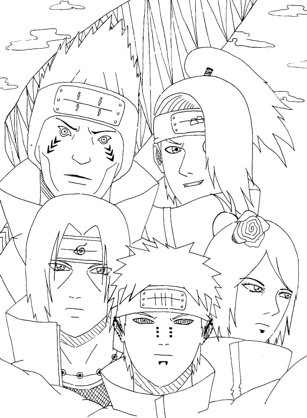 Dibujo gratuito Akatsuki #212826 de la coleccion Anime y Manga para imprimir