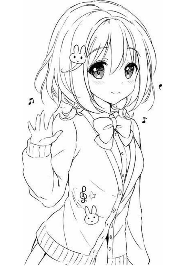 Dibujo gratuito Chica Manga #190655 de la coleccion Anime y Manga para imprimir