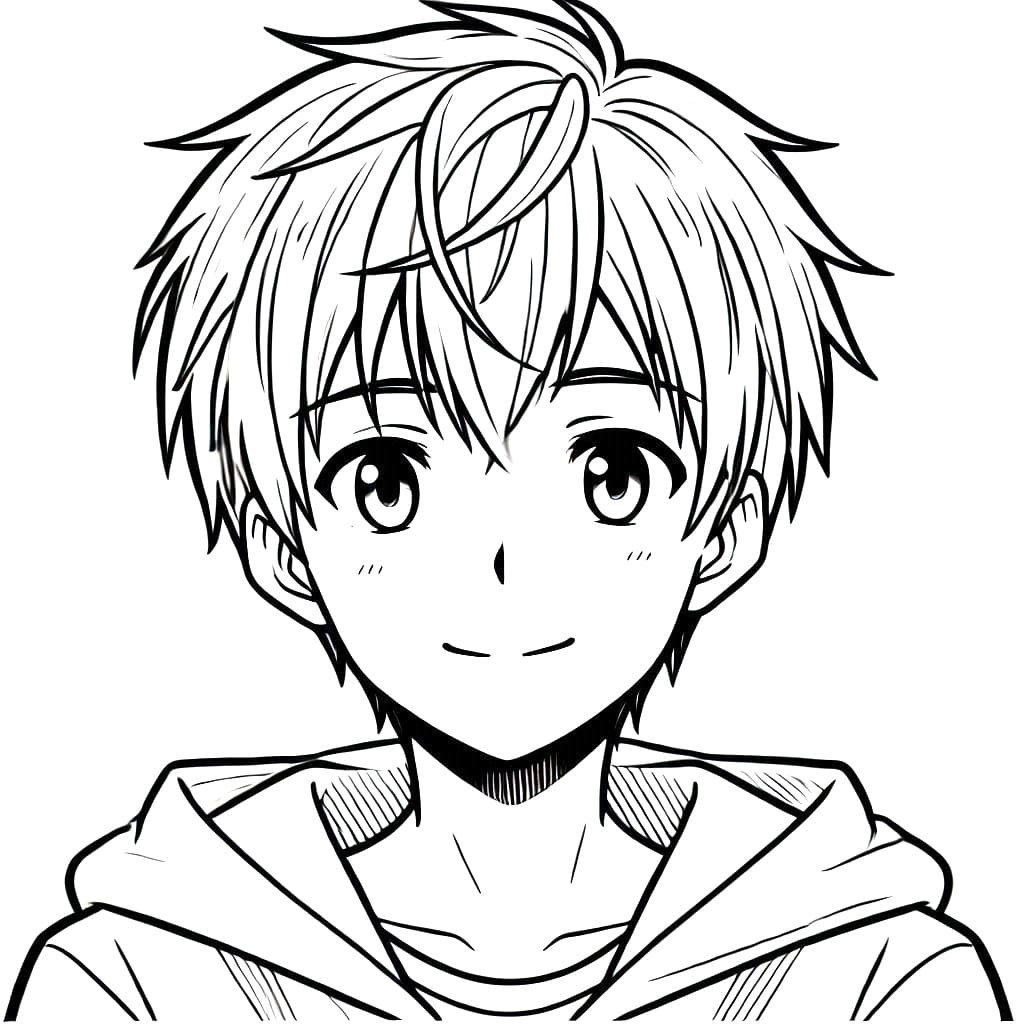 Dibujo gratuito Chico Manga #217954 de la coleccion Anime y Manga para imprimir