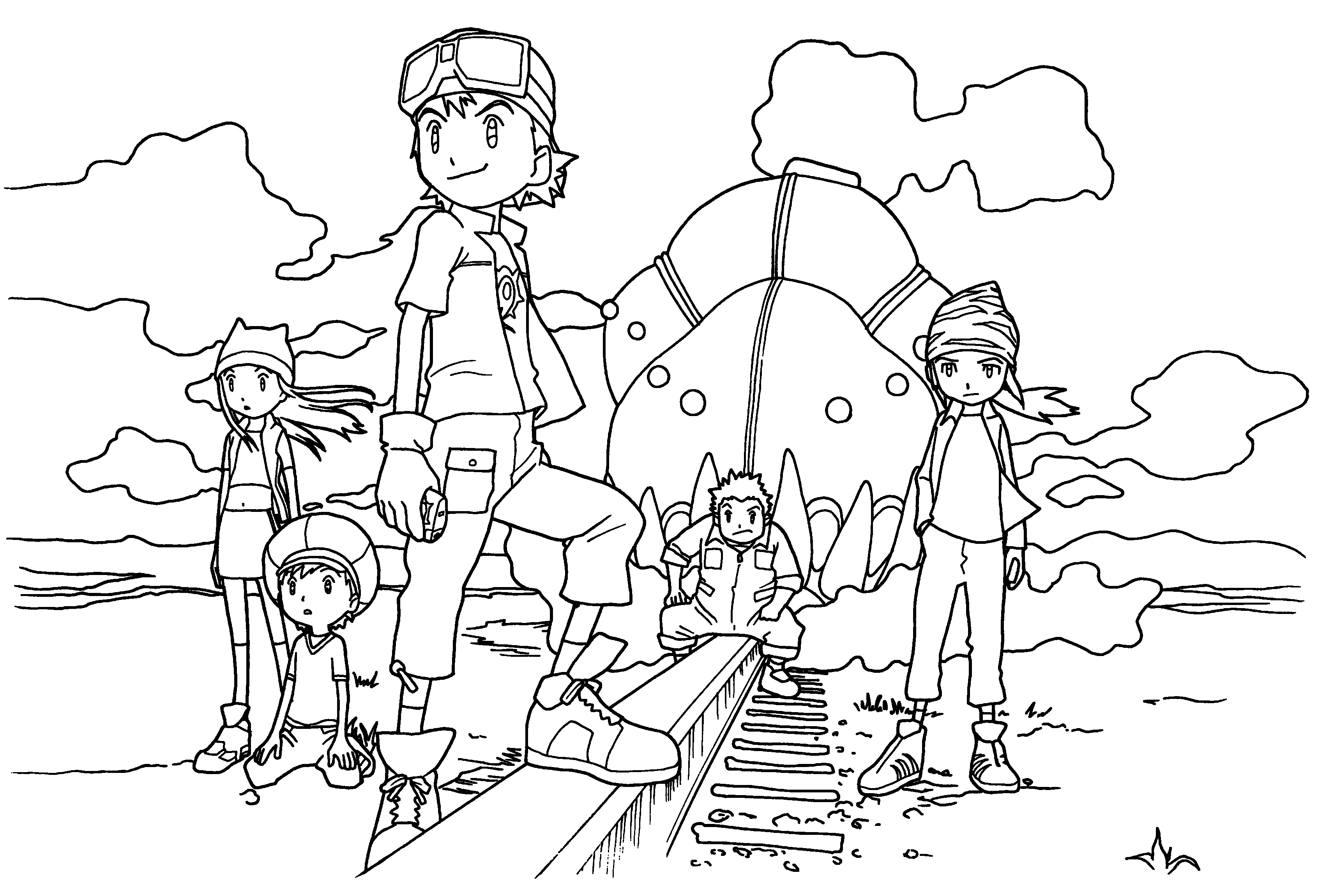 Dibujo para colorear: Digimon (Anime y Manga) #51576 - Dibujos para Colorear e Imprimir Gratis