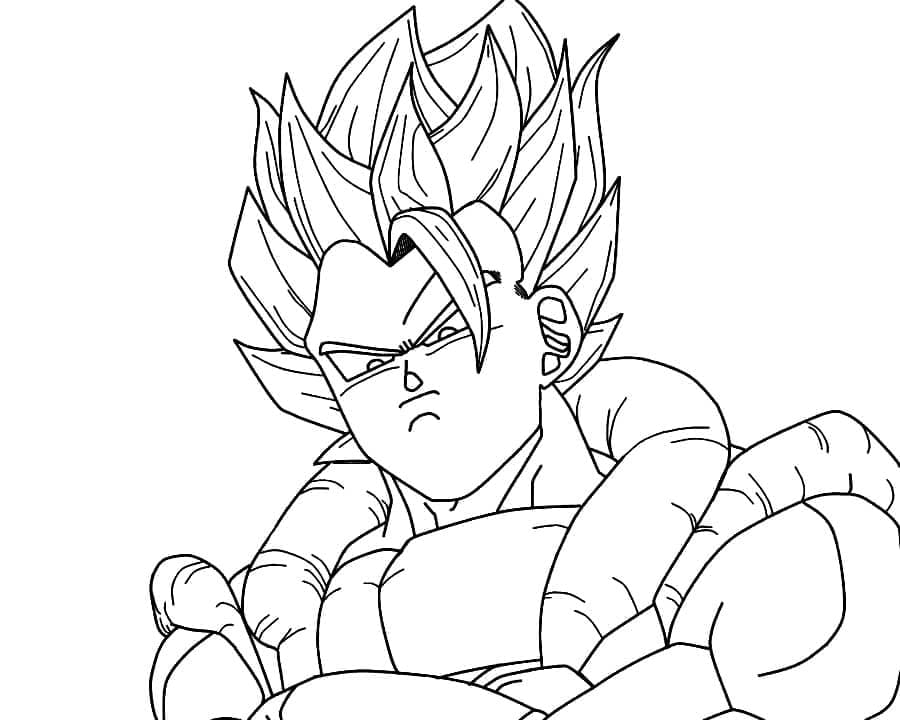 Dibujo para colorear: Gogeta de Dragon Ball Z (Anime y Manga) #191509 - Dibujos para Colorear e Imprimir Gratis