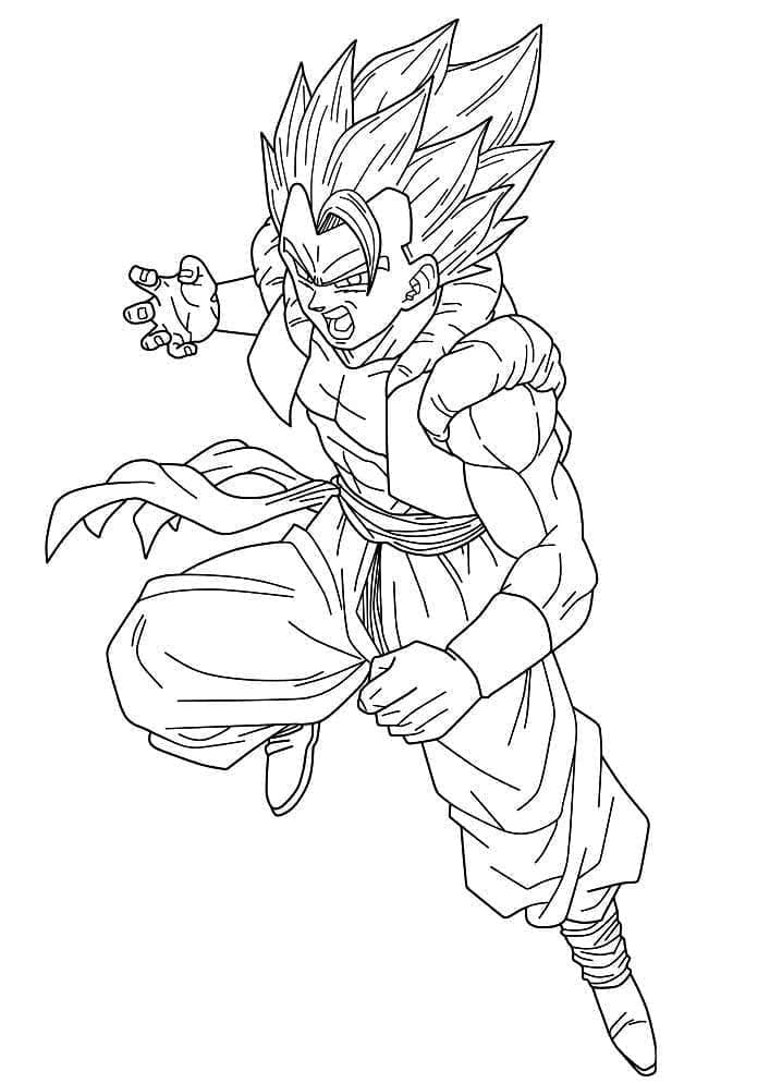 Dibujo para colorear: Gogeta de Dragon Ball Z (Anime y Manga) #191514 - Dibujos para Colorear e Imprimir Gratis