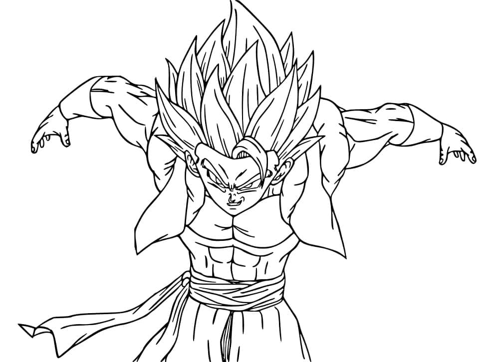 Dibujo gratuito Gogeta de Dragon Ball Z #191515 de la coleccion Anime y Manga para imprimir