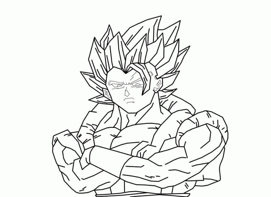 Dibujo para colorear: Gogeta de Dragon Ball Z (Anime y Manga) #191516 - Dibujos para Colorear e Imprimir Gratis