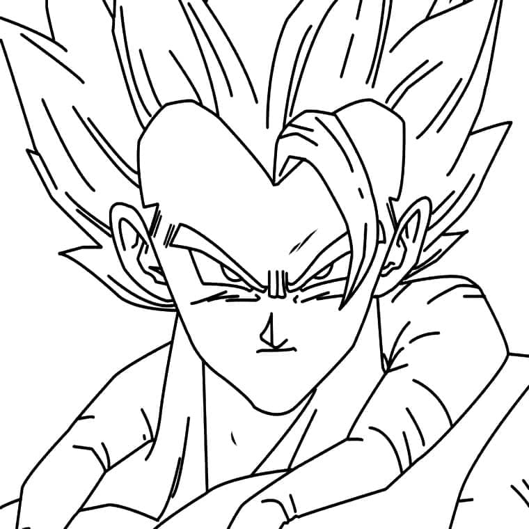 Dibujo para colorear: Gogeta de Dragon Ball Z (Anime y Manga) #191526 - Dibujos para Colorear e Imprimir Gratis