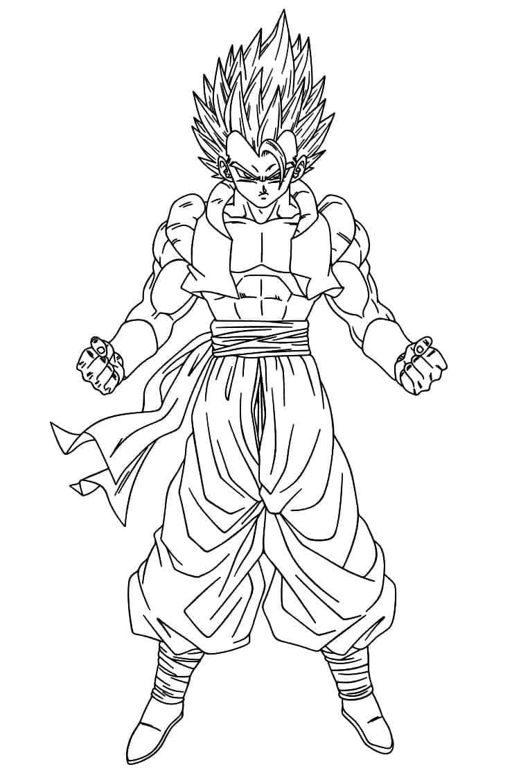 Dibujo para colorear: Gogeta de Dragon Ball Z (Anime y Manga) #191528 - Dibujos para Colorear e Imprimir Gratis