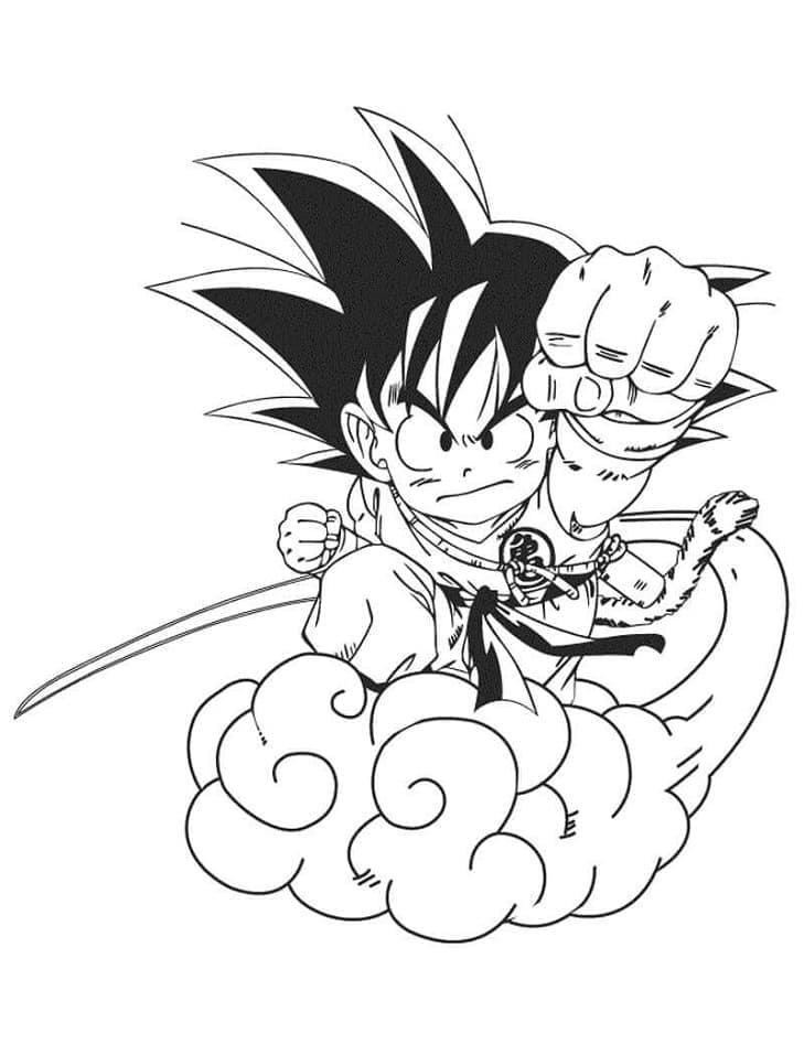 Dibujo para colorear: Goku (Anime y Manga) #201347 - Dibujos para Colorear e Imprimir Gratis