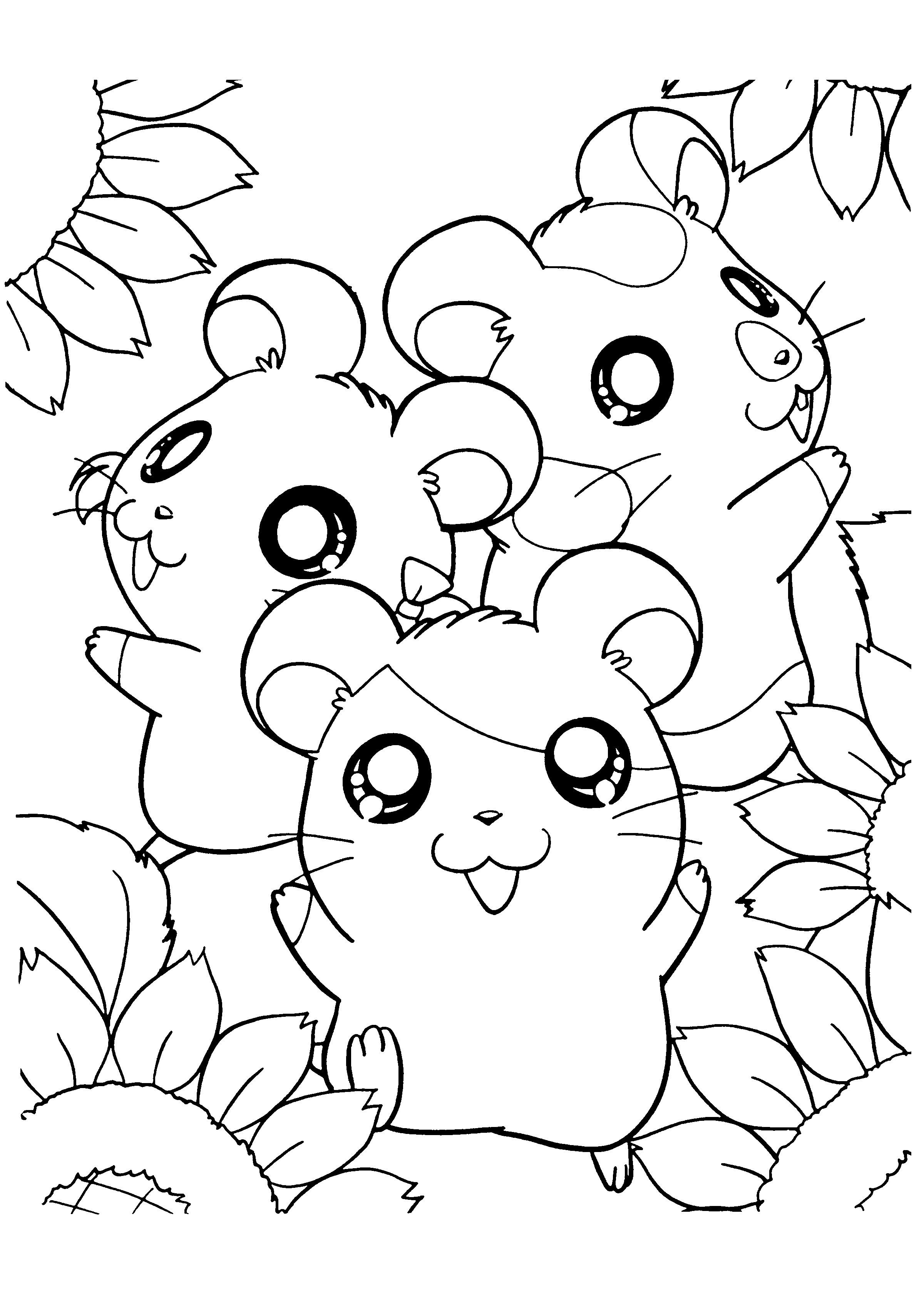Dibujo gratuito Hamtaro #39934 de la coleccion Anime y Manga para imprimir