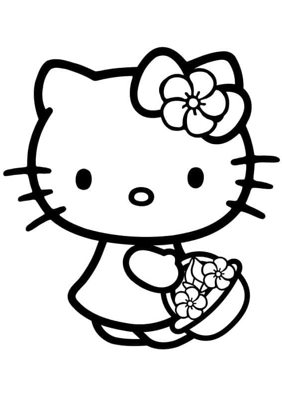 Dibujo gratuito Hello Kitty #175664 de la coleccion Anime y Manga para imprimir