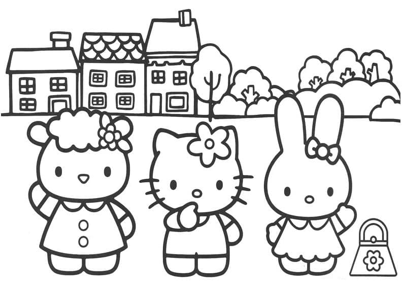 Dibujo gratuito Hello Kitty #175679 de la coleccion Anime y Manga para imprimir