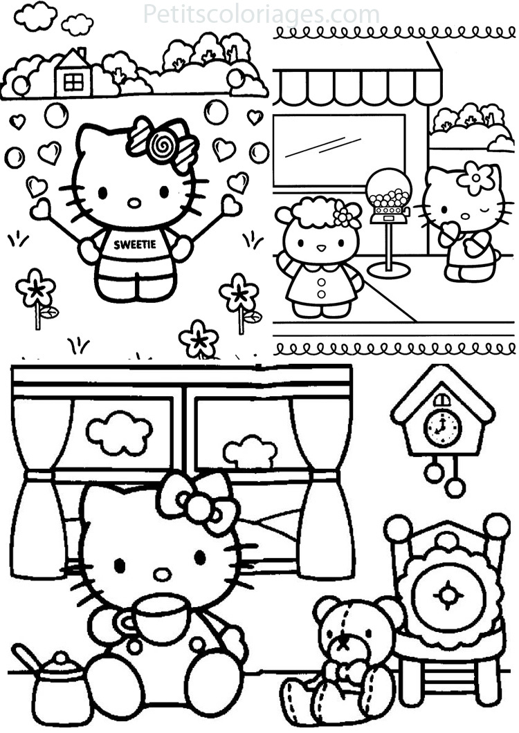 Dibujo gratuito Hello Kitty #37004 de la coleccion Anime y Manga para imprimir