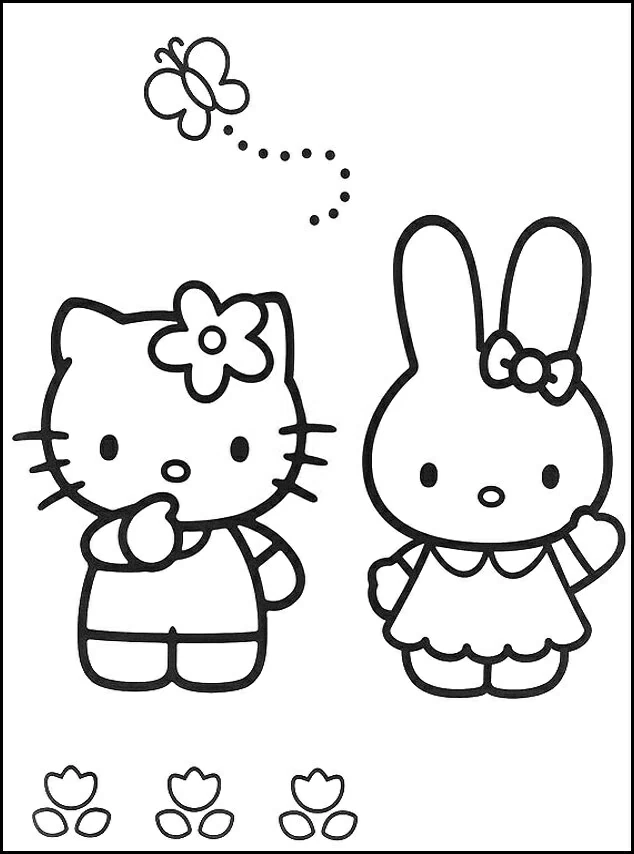 Dibujo gratuito Hello Kitty #37035 de la coleccion Anime y Manga para imprimir