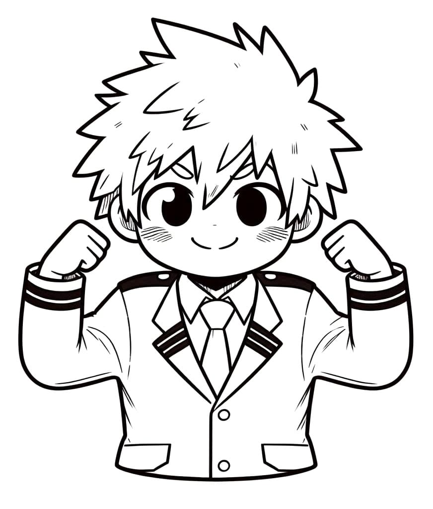 Dibujo gratuito Katsuki Bakugo #217086 de la coleccion Anime y Manga para imprimir