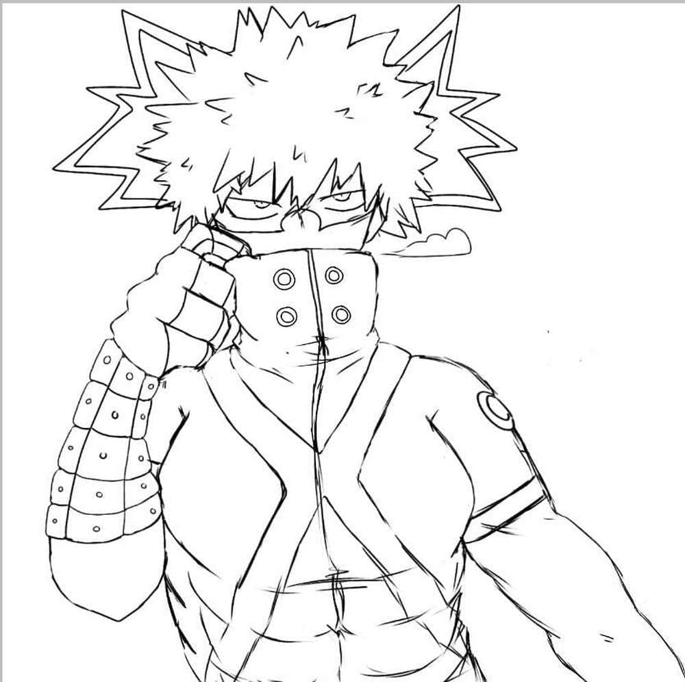 Dibujo gratuito Katsuki Bakugo #217097 de la coleccion Anime y Manga para imprimir