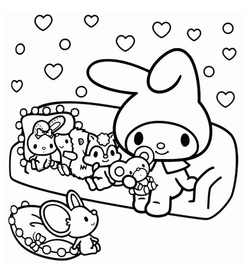 Dibujo para colorear: My Melody (Anime y Manga) #219990 - Dibujos para Colorear e Imprimir Gratis