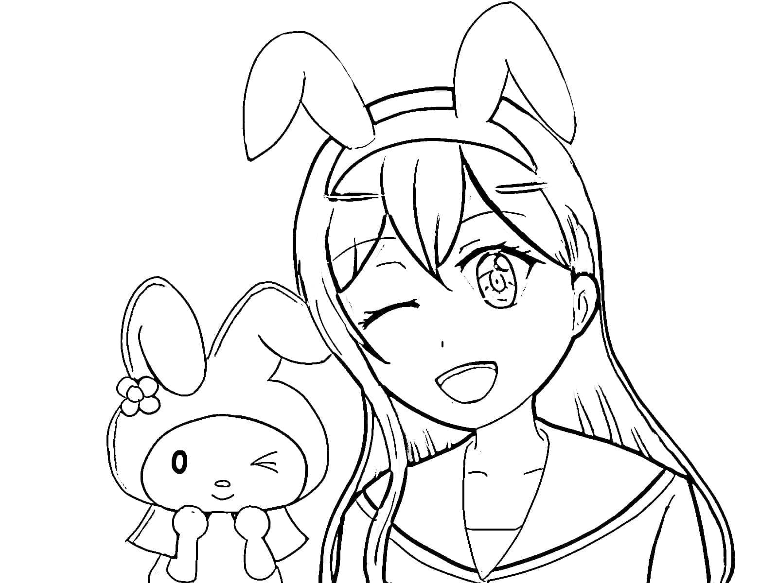 Dibujo para colorear: My Melody (Anime y Manga) #220014 - Dibujos para Colorear e Imprimir Gratis