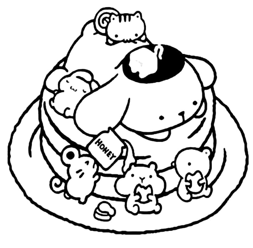 Dibujo gratuito Pompompurin #211455 de la coleccion Anime y Manga para imprimir