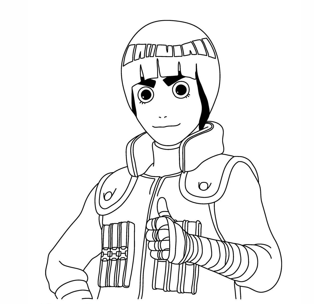Dibujo gratuito Rock Lee #180214 de la coleccion Anime y Manga para imprimir