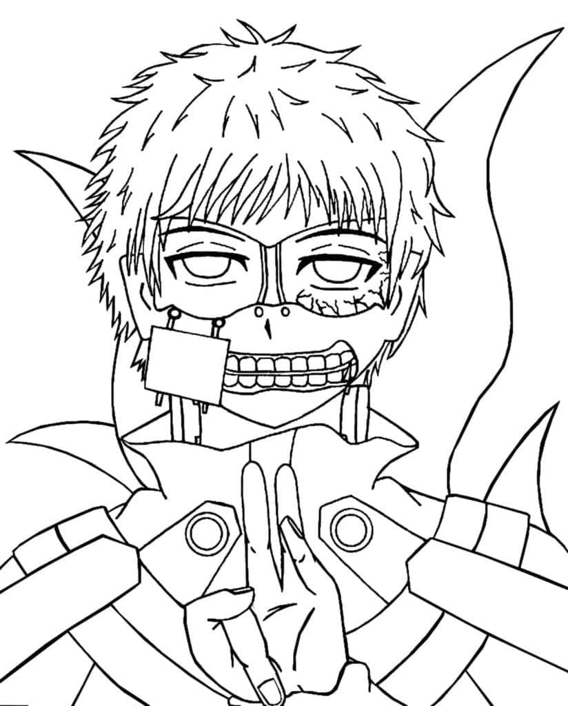 Dibujo gratuito Tokyo Ghoul #183100 de la coleccion Anime y Manga para imprimir