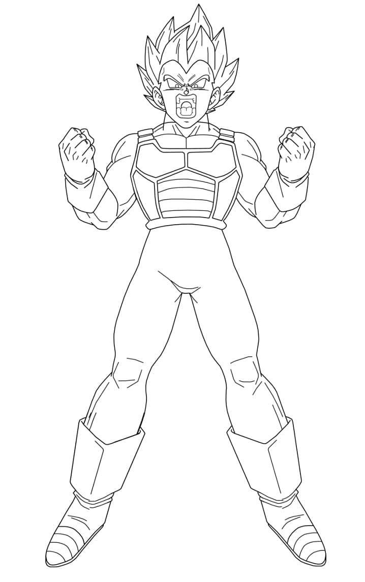 Dibujo gratuito Vegeta #182921 de la coleccion Anime y Manga para imprimir