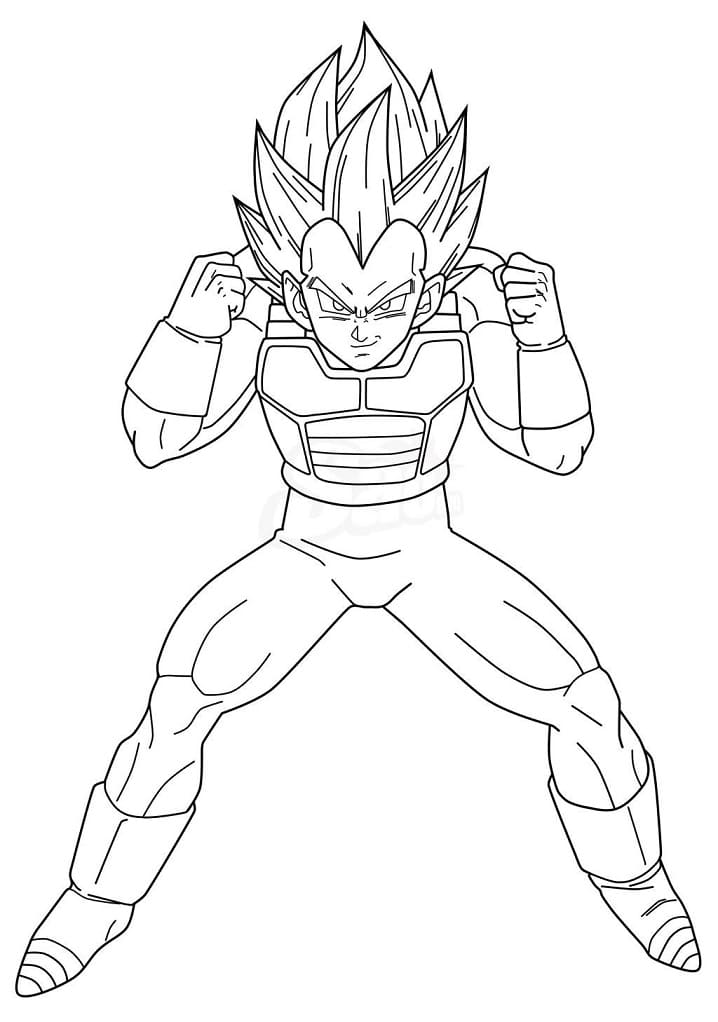 Dibujo gratuito Vegeta #182922 de la coleccion Anime y Manga para imprimir