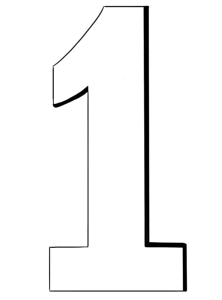 Dibujo gratuito Número 1 #221294 de la coleccion Aprendizaje y Educación para imprimir