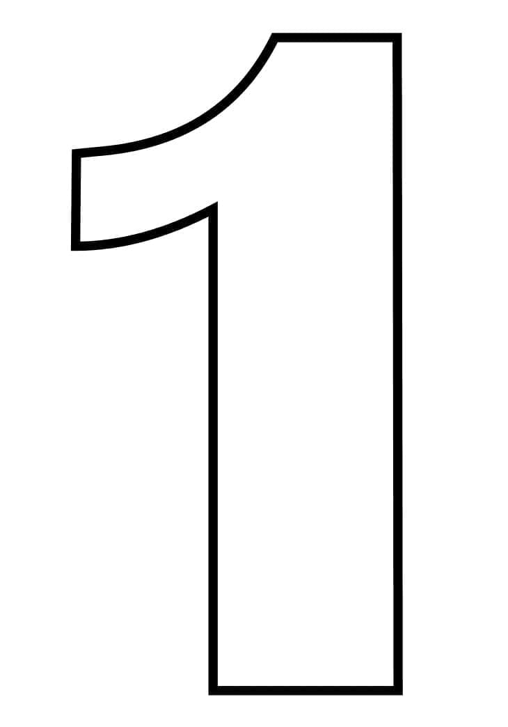 Dibujo gratuito Número 1 #221298 de la coleccion Aprendizaje y Educación para imprimir Dibujo gratuito Número 1 #221298 de la coleccion Aprendizaje y Educación para imprimir