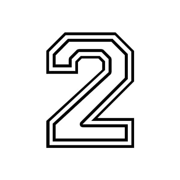 Dibujo gratuito Número 2 #221314 de la coleccion Aprendizaje y Educación para imprimir