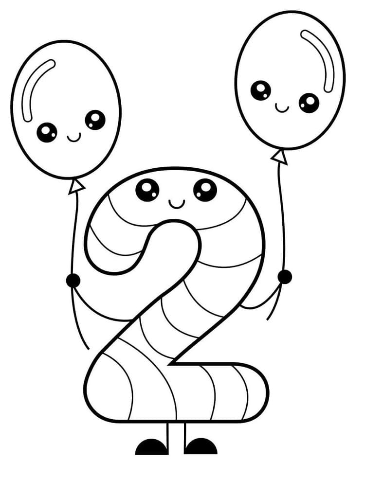 Dibujo gratuito Número 2 #221315 de la coleccion Aprendizaje y Educación para imprimir