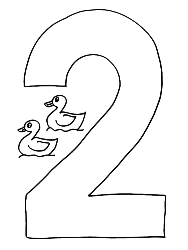 Dibujo gratuito Número 2 #221325 de la coleccion Aprendizaje y Educación para imprimir