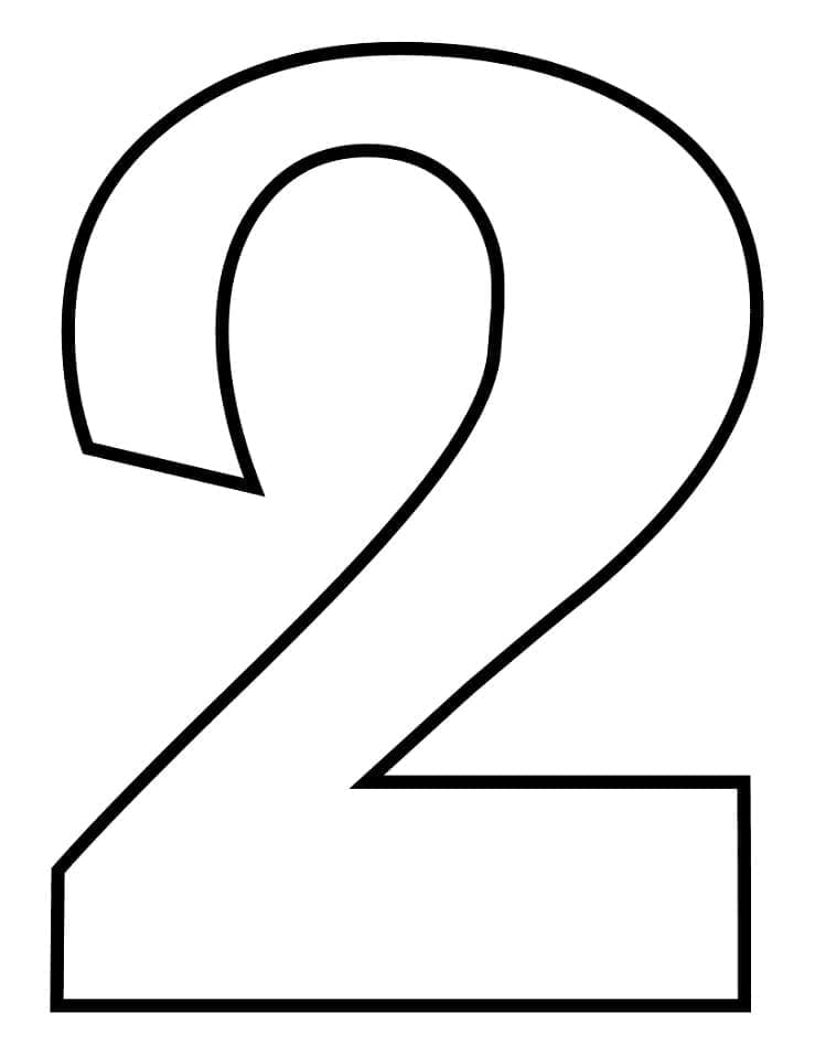 Dibujo gratuito Número 2 #221327 de la coleccion Aprendizaje y Educación para imprimir