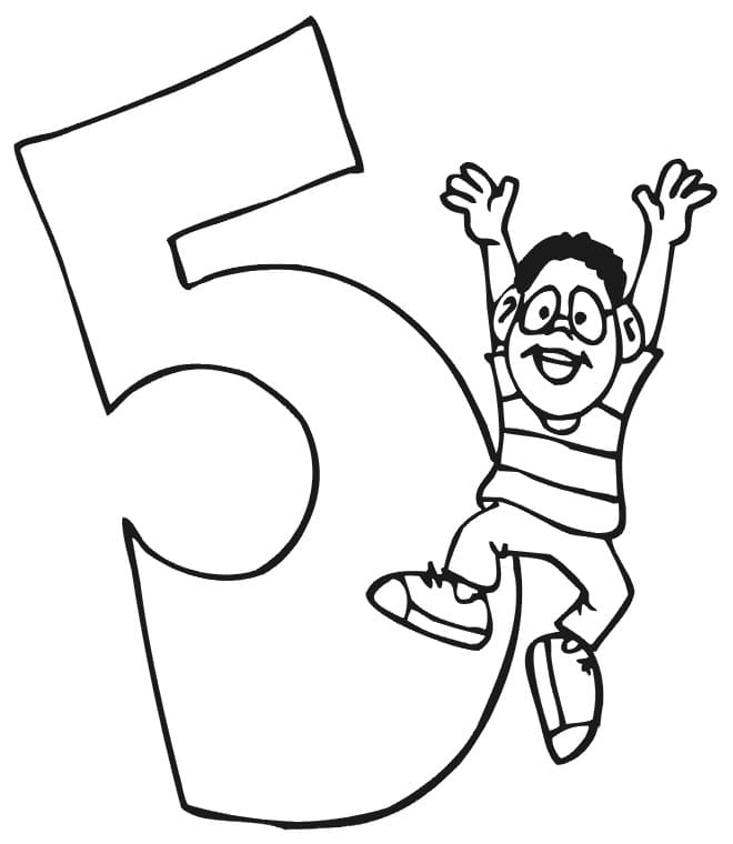 Dibujo gratuito Número 5 #221382 de la coleccion Aprendizaje y Educación para imprimir