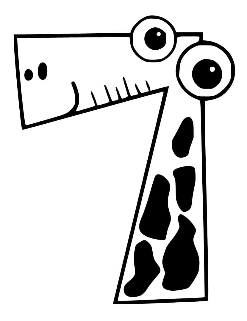 Dibujo gratuito Número 7 #221437 de la coleccion Aprendizaje y Educación para imprimir