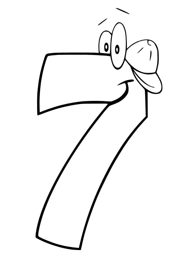 Dibujo gratuito Número 7 #221443 de la coleccion Aprendizaje y Educación para imprimir